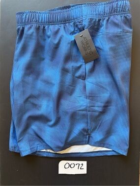 Athletic Works Blue Men's Swim Trunks with Micro Dot Pattern